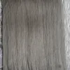 Clip grigio nelle estensioni dei capelli umani 100% clip dritta peruviana nelle estensioni dei capelli umani capelli remy remy 8pcs 100g / set