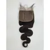 Malezya bakire saç dantel kapatma 8x8 büyük boy düz vücut dalga 12-22 inç 8 tarafından 8 dantel kapatma ile bebek saç ürünleri