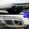 Stainless Steel Automobiles Tail Throat Frame Decoration Stickers For Mercedes Benz GLK X204 CLS 12-17 Exhaust Pipe Accessories