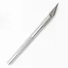 10 pièces outil de gravure d'outil de scalpel en métal antidérapant argent blanc tranchant couteau à découper d'art en alliage d'aluminium DK30001