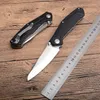 Coltello pieghevole di sopravvivenza di alta qualità D2 Lama satinata Maniglia G10 nera Coltelli tascabili EDC Strumenti per coltelli da salvataggio da campeggio all'aperto