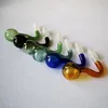 Färgglada Pyrex Glasspip 10mm 14mm 18mm Man Kvinna Joint Oil Burner Pipes Glass Bubbler Hand Tobacco Pipe Dab Röktillbehör