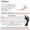 エイリーケン女性サンダル足首ストラップペルスペックスハイヒールPVCクリアクリスタル簡潔な古典的なバックルストラップ高品質の靴サイズ35-42