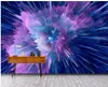 tapeter för väggar 3 d för vardagsrum färgglada stjärnhimmel fantasi bakgrund väggmålning