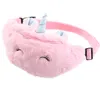 Enfants filles mignon en peluche épaule sac de taille Pack pièce de monnaie pochette sac à main mignon corne cheval sac de sport dégradé de couleur