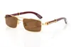 Fashion Full Bågar Trä Solglasögon nya mode sport solglasögon för män kvinnor buffelhorn glasögon Optiska glasögon Brun trä med låda