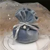 Party Candy Jewelry Wedding Favor Bags Flannel Gift Packaging Bag Velvet Drawstring Pouch with Ribbon