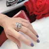 Personality domineering Double Black spot leopard head ring Women's Ring Luxurious Dance Giving gifts Golde338I
