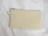 Colorido lienzo en blanco con cremallera Estuches para lápices Estuches para bolígrafos Bolsas de cosméticos de algodón Bolsas de maquillaje Bolsa de embrague para teléfono móvil organizador SN2686