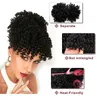 Mogolian Afro Kinky Curly Bang avec cordon de serrage Ponytail 4B 4C Remy Human Hair Clip Dans Hair Extensions 1Pc 120g Divaswigs Puff Ponytails cheveux