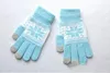 Guantes Copo de nieve Guante de pantalla táctil Navidad Invierno Manoplas de punto Niñas Teléfono activo Guantes de punto Imprimir Guantes de dedo al aire libre AZYQ6466