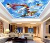 Hoge kwaliteit 3d plafond muurschildering behang 3d foto muurschilderingen wallpapers voor woonkamer slaapkamer stickers Muraux plafonds