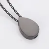 Stainless Steel Teardrop Urn Necklace Cremation Pendant Memorial Keepsake Jewelry with Filler Kit-Always in my heart