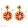 Bohemian Seed Bead Dangle Boucles d'oreilles Citron Coloré Perlé Fruit Orange Boucles D'oreilles pour les Filles D'été Plage Bijoux 2019