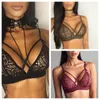 Kvinnor Sexig Bra Brandy Melville Crop Tops Strappy Flower Lace Bras Seamless Solid Hollow Out Bra Fashion Fitness Kvinnors Underkläder YFA970