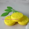 100st Citronform Silikon Lös Tea Filter Tea Leaf Infuser Silicon Citrus Wedge Silver Tool Tools