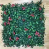 Erba artificiale Prato Simulazione Piante Paesaggistica Porta da prato in plastica verde Negozio Immagine Sfondo Erba Flores Decorazione della parete della festa nuziale