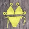 Kvinna två bit bikini baddräkter sexig sommar designer baddräkt triangeln sida knut thong badkläder gratis frakt