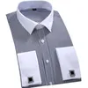 Novo estilo de algodão branco masculino casamento baile de formatura jantar noivo camisa vestir homem noivo camisa clássica listrada masculina camisas de vestido 37--46 221i