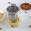 Rostfritt Stee Tea Infuser Mesh Basket Sile Loose Leaf SS304 TEAPOT Filter Spice Fine Leak Mesh Big With Lid4986361