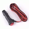 1 pcs 12V 24V car Cigarette Lighter Power Line Plug with 10A fuse Switch Indicator 3 meter Power Line