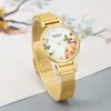 Reloj CURREN de acero inoxidable para mujer, reloj de pulsera de cuarzo de primeras marcas a la moda para mujer, reloj bayan kol saati 9053, hermoso regalo para mujer 241i