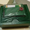 Scatola per orologio verde da donna di marca Originale con carte e documenti Certificati Scatola per borse per 116610 116660 116710 Orologi