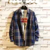 Men's Casual Shirts Plaid Men Shirt Slim Fit Spring Flannel Red Check Long Sleeve Designer Homme Cotton Male Clothes B50228t