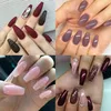 600 pcs / saco Bailarina Nail Art Dicas Transparente / Natural Falso Caixão Prego Dicas de Arte Forma Plana Capa Completa Manicure Dicas Falas