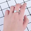 Classic Simple Heart Shaped Ring Fashion designers Diamond Rings Jewelry Women Wedding Party Jewelry Gift Wholesale