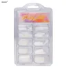 100pcs Natural / Clear Francês Acrílico Falso Nail Art Unha Full / Half Dicas Box para o dedo de plástico Manicure Arte Tools