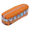 Cute large Canvas Car Pencil Case School Supplies Pencil Cases pouch Girl Boys Stationery Pen Bag storage holder