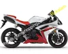 YZF1000 R1 07 08 Kit Body Kit YZFR1 для Yamaha YZF-R1 2007 2008 Sport Moto Bike красный белый мотоцикл (литье под давлением)