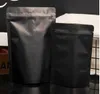 Black Kraft Paper Frosted Window Bag Stand Up Snack Cookie Coffee Packaging Bag Xmas Paper Gift Pouch8686714