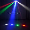 Sharelife 24W 8 têtes RGBW Shake Beam Lamp DMX Sound pour KTV Club Bar DJ Light Home Gig Party Show Effet d'éclairage de scène X-117