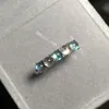 5 pcs Único Rainbow Labradorite Ring 925 Sterling Silver Ajustável Anel Ajustável Handmade 3mm Mini Rodada Natural Cinza Moonstone Gemstone Anel Nupcial