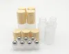 Frosted Clear Glass Roller Bottles Vials Containers with Metal Roller Ball and Wood Grain Plastic Cap for Essential Oil Perfume 5m5328693