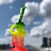 9 Zoll berauschende Glas Tupfer Rig einzigartige gefrostete Design Recycler Matrix Perkolator Glas Wasserpfeife Bong mit Quarz Banger