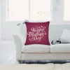 Fodera per cuscino Festa della mamma Fodera per cuscino da divano in cotone lino copriletto in cotone da 45 cm * 45 cm