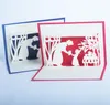 3D Laser Cut Pop Up Handmade Greeting Cards I Love Mom Mother's Day Postcards Festive Party Supplies
