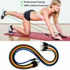 DHL Frakt 11 st set Pull Rope Gym Fitness Resistens Bands Muscle Building Sport Equipments Yoga Elastic Band FY7007