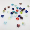 6/8/10/12/14mm Lampwork Bead Flower Spacer Beads Round/Heart/Star Flat Ball Hole Beads Colorful Clear Glass Bead DIY Jewelry Accessories