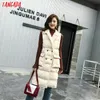 Automne hiver femmes noir gilet 2019 nouvelle mode femme sans manches manteau coton rembourré chaud Long gilet feminino BAO7