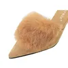 Hot Sale-Kitten Heels Suede High Heels Sexy Women Pumps Comfort Women Shoes Fur Slippers Pointed Ladies