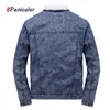 Giacca Sherpa Uomo 2019 Inverno Casual Plus Size Uomo Giacca di jeans Fodera in lana Capispalla da cowboy Monopetto Streetwear giapponese