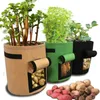 3 tamanho planta crescer Bags casa jardim pote de batata estufa horticultura Bags Hidratante jardin Vertical Garden Bag mudas