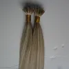 Brezilyalı bakire saç düz 100s gerçek remy nano yüzük bağlantılar insan saç uzantıları sarışın renk Avrupa düz mikro boncuklar hai6882383
