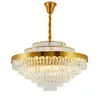 Beautiful and fashionable luxury design crystal chandelier lighting gold kroonluchter AC110V 220v lustre moderne living room lamp