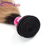 WEFTS Wybrane blond w kolorze malezyjskich dziewiczych ludzkich splot włosów Wetkale mieszane 3pcs ciemne korzenie 1B 27 Jedwabisty prosty miód blondynki Ombre ex