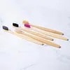 Bamboo Toothbrush Adult Soft Rainbow Environmentally Bamboo Wooden Handle Tooth brush Eco-friendly Toothbrush 11 colors KKA7762-1